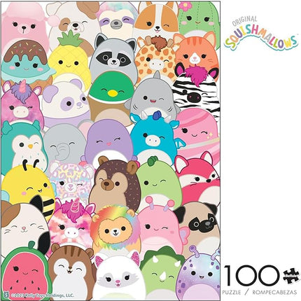 Buffalo Games - Squishmallow - Squishmallows - Buddies - 100 Piece Jigsaw Puzzle for Families -Challenging Puzzle Perfect for Game Nights - Finished Size is 15.00 x 11.00