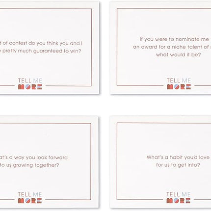 Tell Me More: Couples’ Edition – A Date Night Conversation Starter Game of 52 Questions to Deepen Your Connection with Your Partner