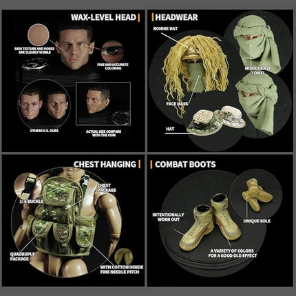 YEIBOBO ! Highly Detail Special Forces 12inch Action Figure SWAT Team (Sniper - All Terrain)