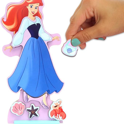 Tara Toy Princess Magnetic Wooden Dress Up – Pretend Play Set for Girls Ages 3+ with Wooden Doll, Mix-and-Match Outfits & Storage Box Great for Travel and Playdates