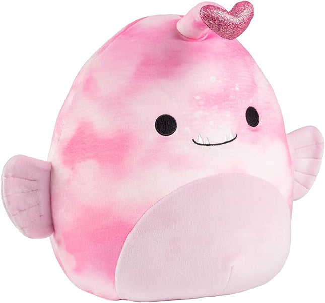 Squishmallow 10" Sy The Pink Angler Fish Plush Toy – Soft Stuffed Animal, Cute Ocean Sea Creature, Collectible Cuddle Buddy for Kids & Adults, Gift for Birthday, Holidays, or Collectors