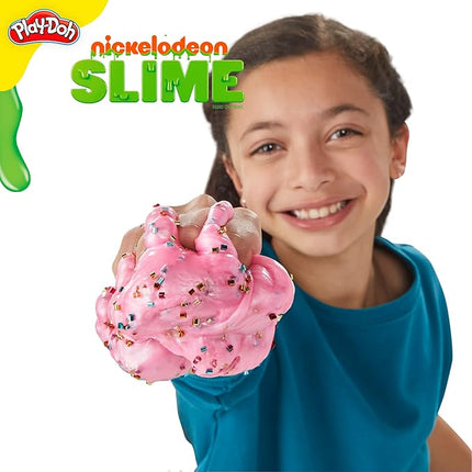 Play-Doh Nickelodeon Slime Brand Compound Rainbow Mixing Set, Pre Made with Add-in Charms, Kids Arts & Crafts Kit, Preschool Sensory Toys, Ages 4+