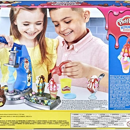 Play-Doh Kitchen Creations Drizzy Ice Cream Playset Featuring Drizzle Compound & 6 Non-Toxic Colors