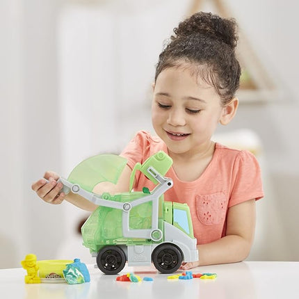 Play-Doh Wheelie Bin Truck, with Faux Garbage Modelling Clay and 3 Pots