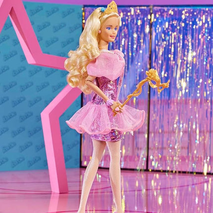 Barbie Rewind Doll & Accessories with Curly Blonde Hair & 1980s-inspired Prom Queen Outfit, Collectible & Displayable