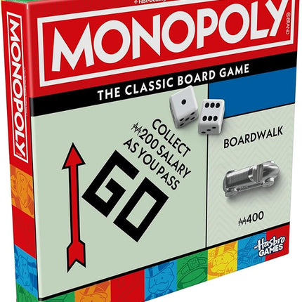 Monopoly Board Game | Classic Game with Storage Tray and Larger Tokens | Ages 8+ | 2 to 6 Players | Family Games for Kids and Adults | Kids Gifts