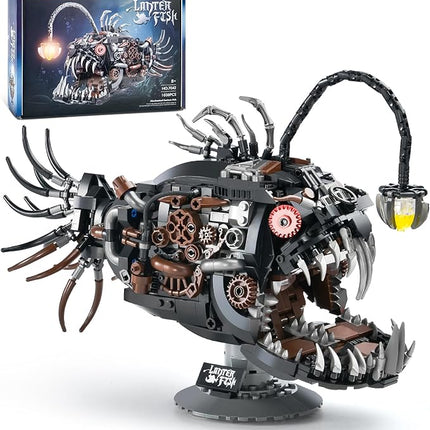 XITALAXU Mechanical Fish Building Sets,Ocean Animal Collection Toy,Adults Home or Office Decor,STEM Building Gift for Teens Boys and Girls 8-14 (1038PCS)