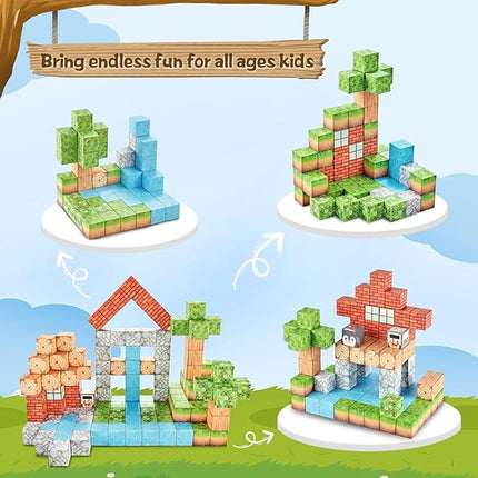 Magnetic Blocks Building Toys - 78PCS Magnet Building Blocks for Kids Building Game STEM Montessori Sensory Toys for Boys Girls Aged 3-12, Christmas Birthday Gifts