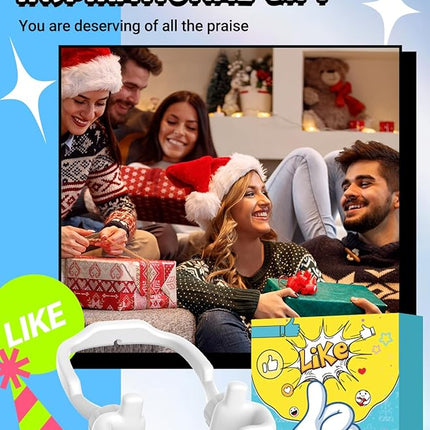 Stocking Stuffers for Men Women Teens Kids: Thumbs Up Lazy Phone Stand Holder for Desk Funny Gadgets for Teenage Boys Girls Dad Father Mother Mom Son Daughter Husband Wife Adults Gifts for Christmas