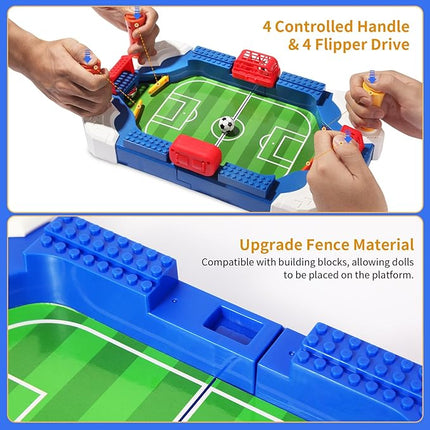 Foosball Table Soccer Board Game for Kids, Mini Football Games Set Gifts Toys for Indoor Sports Family Playroom Party Game Interactive Birthday Sports Gift for Boys Girls 3 4 5 6 7 8-12