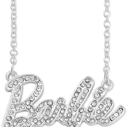 Barbie Crystal Script Logo Necklace