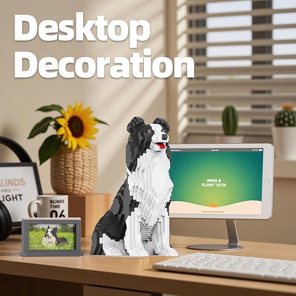 Animal Dog Adorable Pet Collie Building Block Set - Secret Small Storage Box Inside! Ideal Toy for Dog Lovers, Kids & Adults.