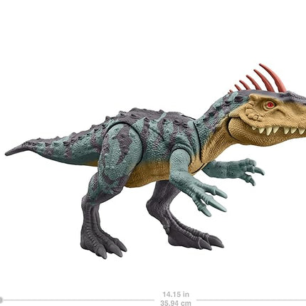 Mattel Jurassic World Gigantic Trackers Action Figure, Neovenator Dinosaur Toy with Attack Chomp, Evolving Head Crest & Digital Play