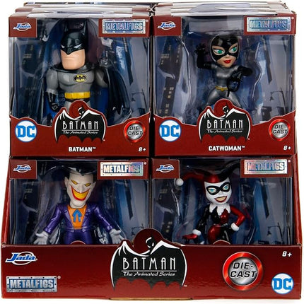 Jada Toys DC Batman (1 Piece) - 1 of 4 Collectible Metal Figures (Batman, Joker, Catwoman, Harley Quinn) for Fans and Collectors from 8 Years, Wave 2, Random Selection, 6.5 cm