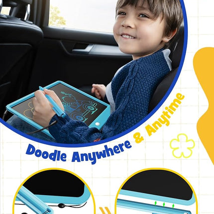 TEKFUN Birthday Gifts for Kids, 16inch LCD Writing Tablet Drawing Board, Teen Girl Boy Gifts Age 10 and Up, Birthday Gifts for All Age Groups, Erasable Writing Tablet for Business Meeting (Blue)
