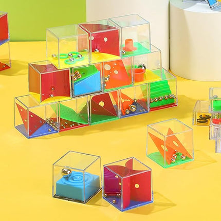 Lenwen 48 Pieces Brain Teaser Puzzles Cubes mini Puzzle Party Favors Goodie Bags Stuffers Games Challenge Decompression for Adults(Colorful Style)