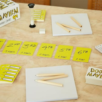 Doodle Mayhem: A Hilarous and Frantically Fast Drawing Game - Party Game - Family Games for Adults, Teens, Kids