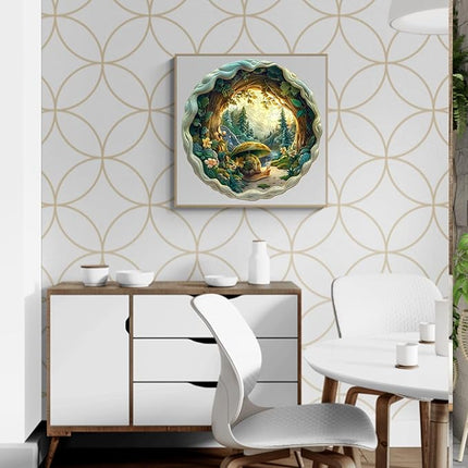 Wooden Puzzle for Adults-200PCS 3D Visual Effect Snail Unique Shape Advanced Wooden Jigsaw Puzzle for Adult, Challenge Wood Puzzle Jigsaw Home Decoration (M-11.4 * 11.4in-200pcs)