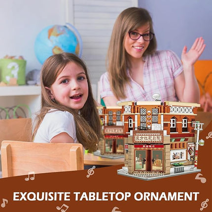 Mini-Blocks City Cinema Building-Set - City Town Modular Movie Theater Building Model Construction House Building Blocks Collection Set 751 PCS for Adults and Teens