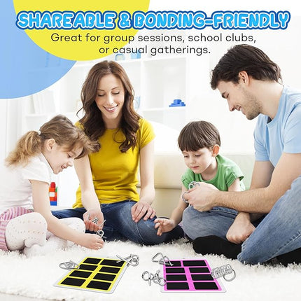 Metal Brain Teaser Puzzles Ring Educational Toys, Steel IQ Games Physics Mind Metal Puzzles for Adults, Unlock Interlock Game, Brain Teaser Puzzle for Party Favor Kids (A+B+C)