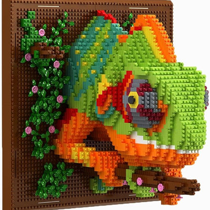 BDYDT Wall Art Chameleon Building Blocks Set; A Wall Decor Set for Adults Who Love Creative Hobbies(2688 Pieces) Toys Gifts for Kid and Adult