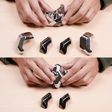 Metal-Puzzles Brain-Teaser 3D-Toys: Fidget-Toys Cool-Gadgets-Stuff Square-Cube-Box Puzzle-Toy ADHD Tools Stress Relief Gift for Kid Children Teen Adult Office Home School Christmas