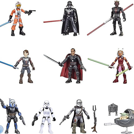 STAR WARS Mission Fleet 2.5-Inch-Scale Action Figure 10-Pack, 19 Accessories, with Darth Vader, Luke Skywalker and Grogu, Ages 4 and Up (Amazon Exclusive)