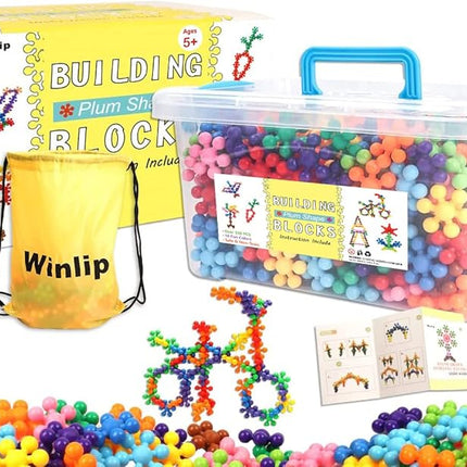 330 pcs Building Blocks, Educational Building Toys Stem Toys Building Discs Sets Interlocking Solid Plastic for Preschool Toddlers Girls and Boys by Winlip