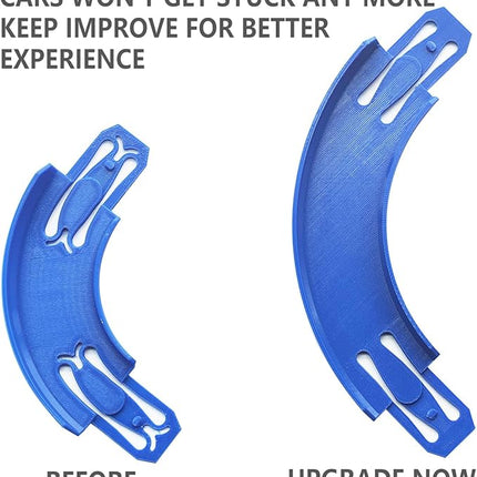 Racetrack Connectors Compatible with Hot Wheels,90 Degree Banked Turn,4 Packs，Upgrade Edition