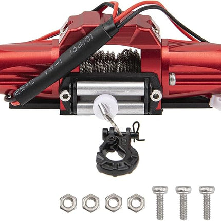 RC Car Winch,Universal Simulation Winch with Dual Motor Compatible with Traxxas TRX4 Axial SCX10 90046 D90 1/10 Scale RC Crawler Car