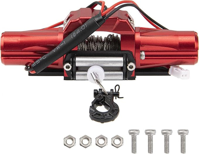 RC Car Winch,Universal Simulation Winch with Dual Motor Compatible with Traxxas TRX4 Axial SCX10 90046 D90 1/10 Scale RC Crawler Car