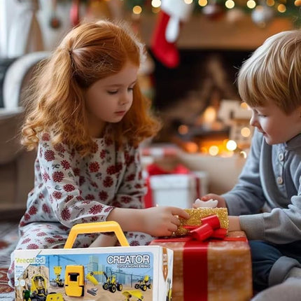 STEM Toys for 5-8 Year Old Boys, 10-in-1 Electric Toy Building Blocks for Kids Ages 4-8 Educational Construction Science Kit, Creative Activities for Boys 4-6, 8-10 Birthday & Holiday Idea Gift