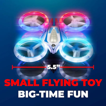Force1 UFO 4000 Mini Drone for Kids - LED Remote Control Drone, Small RC Quadcopter for Beginners, 2.4GHz Remote Control, 360 Flips, 2 Speed UFO Flying Toy for Kids, 2 RC Toy Batteries