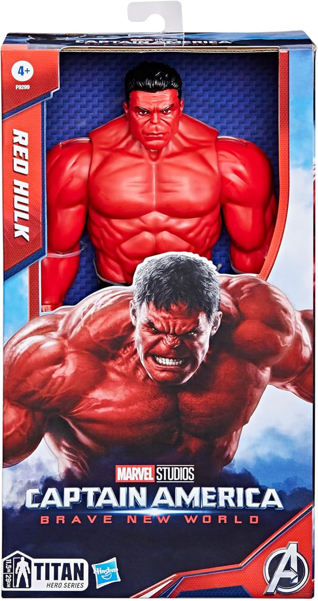 Marvel Studios Captain America Brave New World, Titan Hero Series, 12-Inch Deluxe Red Hulk Action Figure, Super Hero Toys for Kids 4 and Up