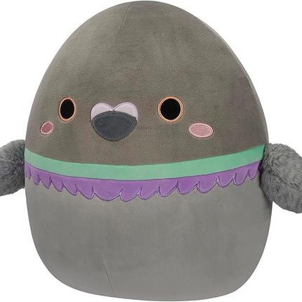 Squishmallows Original 14-Inch Ottilie Grey Pigeon with Fuzzy Wings - Official Jazwares Large Plush