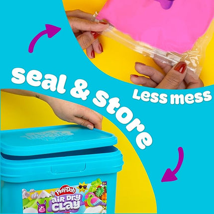 Play-Doh Brand Multicolor Air Dry Clay Bucket, 40 oz, 5 Colors, Paintable Clay Lightweight & Crumble-Free Sculpting Clay, Arts and Crafts Supplies, Kids Craft Material