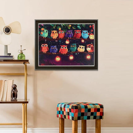 Wooden Puzzles for Adults 200 Pieces, Owl Family Wooden Jigsaw Puzzles, Animal Adult Puzzles, Irregular Wood Puzzles Creative Gift for Adults and Kids Family Brain Game, 11.8x8.8 inch