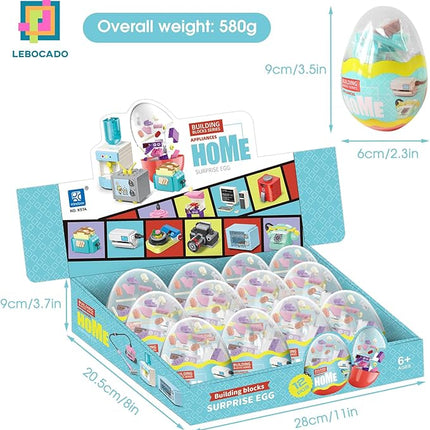 Building Toys for Girls Gift, Mini Building Blocks Appliances for Kids, STEM Building Blocks Party Favors Prizes for Birthday Christmas Easter - 12 Pack