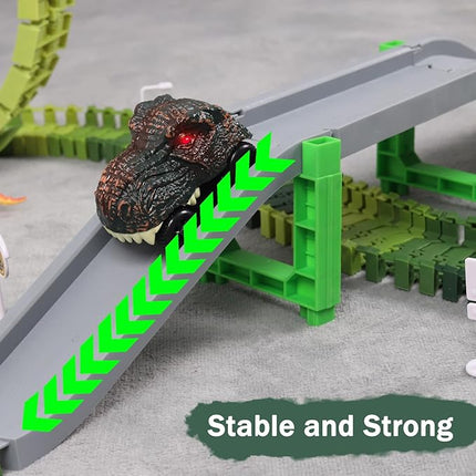 Track Set Toy 48PCS Christmas Birthday Gifts for 3 4 5 6 Year Old Kids Boys Girls Accessories Compatible with Race Track Building Kits