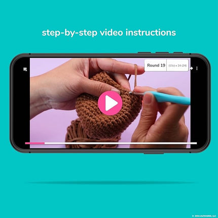 Squishmallows Original Omar The Bear Crochet Kit, Includes Yarn, Crochet Hook, Starter Hooks, Step-by-Step Tutorials, Exclusive Crochet Kit for Beginners, DIY Craft, Crochet Kits, Great Teen Gifts