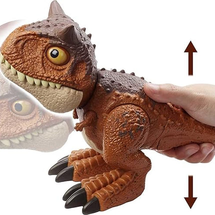 Mattel Jurassic World Camp Cretaceous Action Figure, Chompin’ Carnotaurus Toro Dinosaur Toy with Chimping & Other Motion