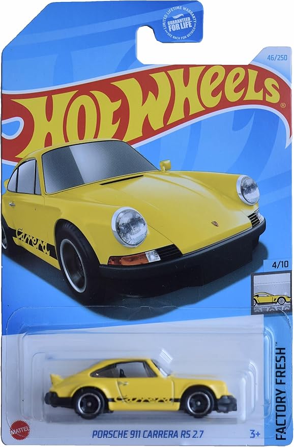 Mattel Hot Wheels Porsche 911 Carrera RS 2.7, Factory Fresh 4/10 [Yellow] 46/250
