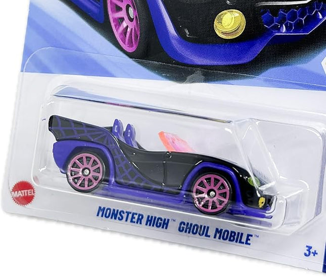 Hot Wheels Monster High Ghoul Mobile (Purple), 1/10 1:64 Scale Die-Cast