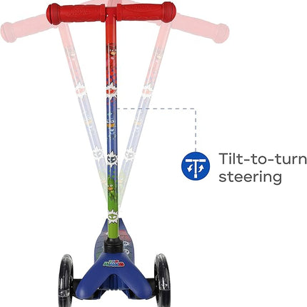 Voyager - Self Balancing Kick Scooter with Light Up Wheels, Extra Wide Deck, 3 Wheel Platform, Foot Activated Brake, 75 lbs Limit, Kids & Toddlers Girls or Boys, for Ages 3 and Up