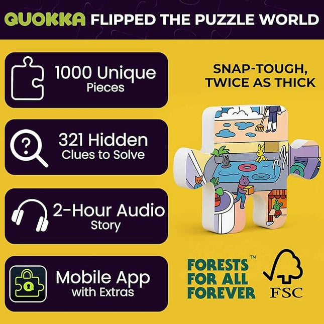 QUOKKA 1000 Piece Jigsaw Puzzle for Adults Cruise Vistas – Premium Box Packaging with Extra Fun Challenges - Stunning Scenic Animal Puzzle - Perfect for Relaxation & Creativity & Gift Giving