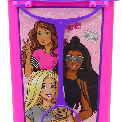 Barbie Store It All! Rolling Storage Bin – Extra-Large Organizer Case with Wheels & Handle for Barbie Dolls, Clothes, Accessories & Playsets – Pink Portable Travel Toy Box