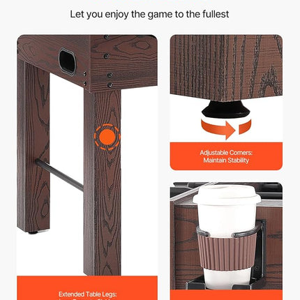 VEVOR Foosball Table 42/48/55 in Foosball Table Indoor Full Size Foosball Tables for Home, Family, and Game Room, Durable Soccer Set, Includes 2/4 Balls, Score Keeper, and 2 Cup Holders