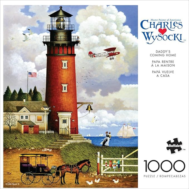 Buffalo Games - Charles Wysocki - Daddy's Coming Home - 1000 Piece Jigsaw Puzzle for Adults - Challenging Puzzle Perfect for Game Nights
