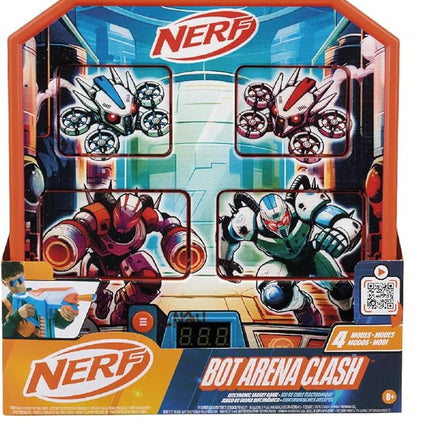 NERF Bot Arena Clash Electronic Target Game – Interactive Foam Dart Blaster Game with Sound FX, Score Display & 4 Modes