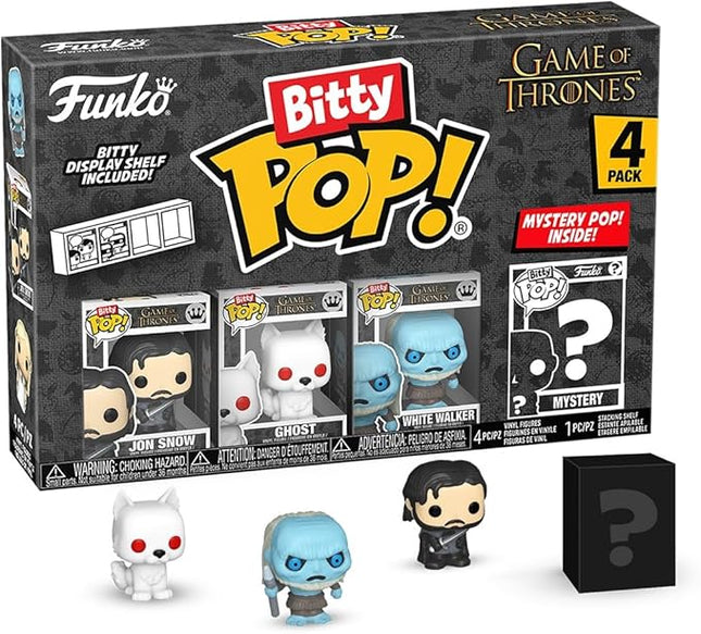 Funko Pop Bitty: Game of Thrones - Jon Snow, Ghost, White Walker, & Mystery Chase Figure - (Styles May Vary) and A Surprise Mystery Mini Figure - 0.9 Inch (2.2 Cm) Collectable - Gift Idea